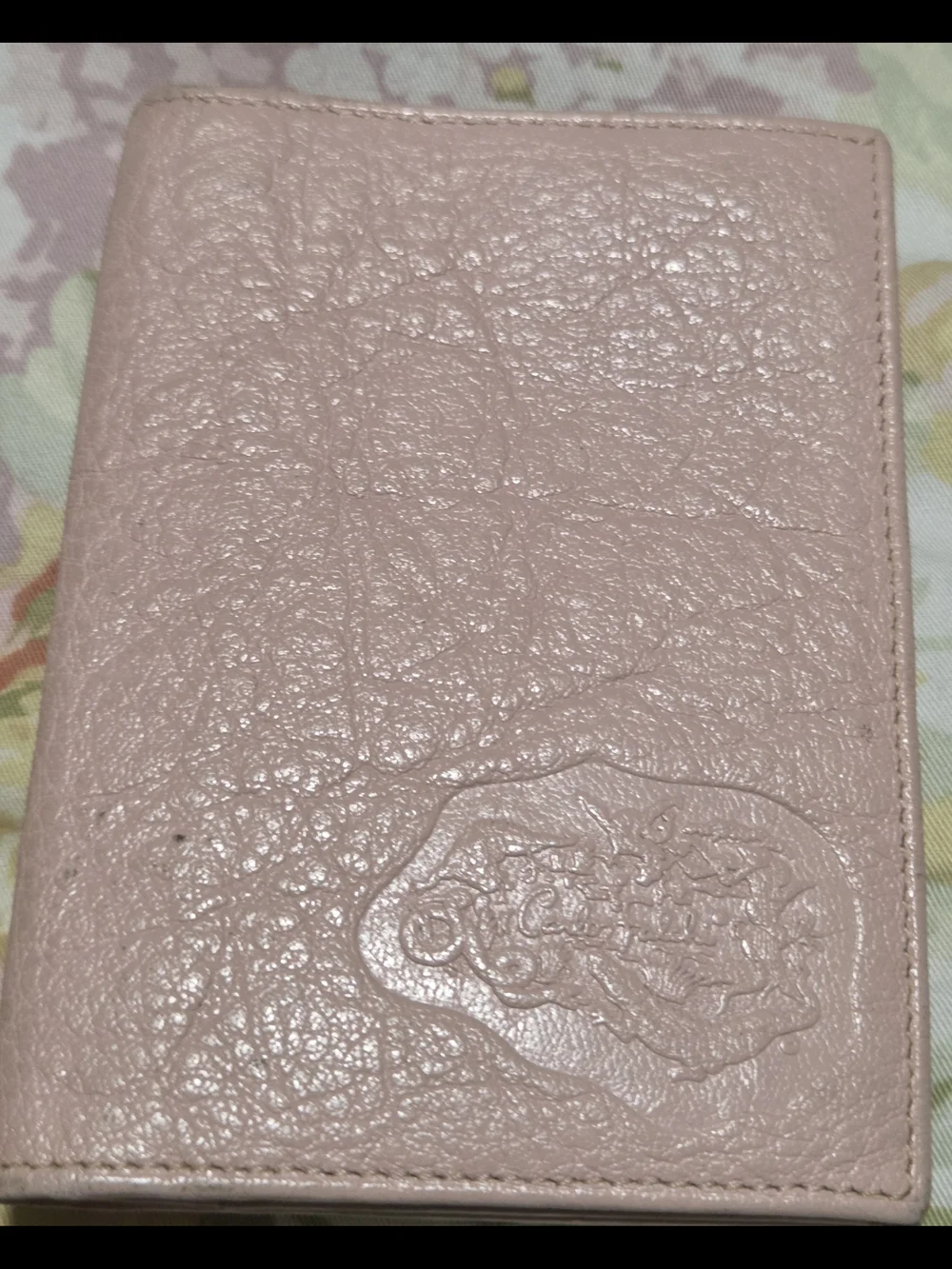 Vintage Pink Leather CARLOS FALCHI CREDIT CARD WALLET.